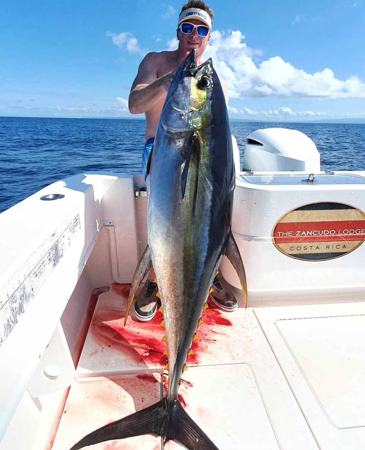 Off shore fishing in Costa Rica. First time catching yellowfin great d