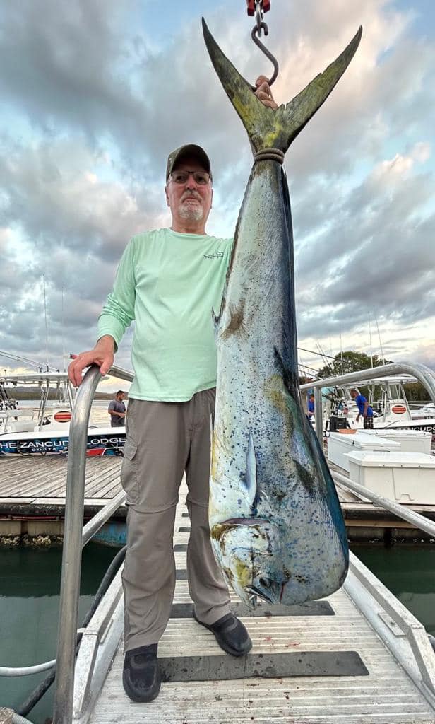 Mahi Mahi hits the dock at The Zancudo Lodge in Costa Rica