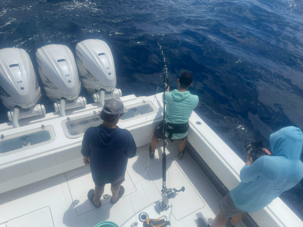 Hooked up with a black marlin in Costa Rica